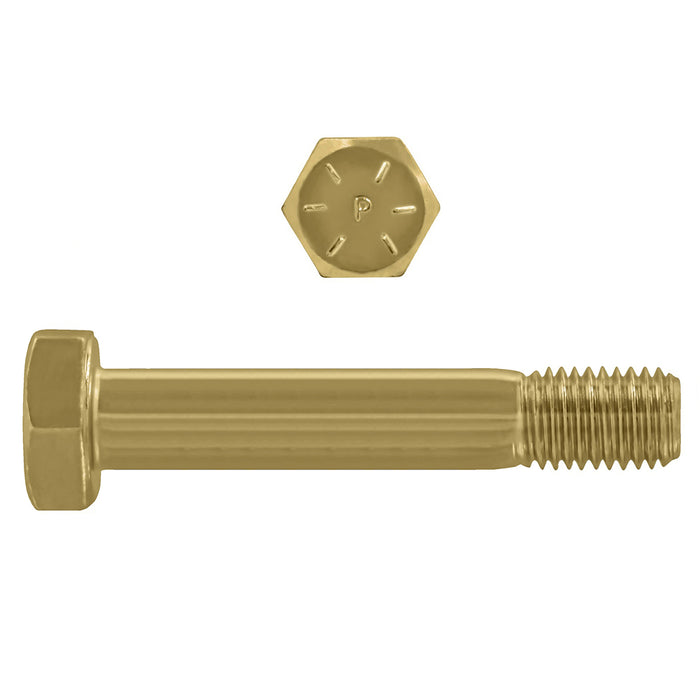 H. Paulin (680) B079-668 Paulin 5/8"-11 x 1" Hex Head Cap Screws Grade 8 UNC Zinc-Yellow FT 250 Pcs