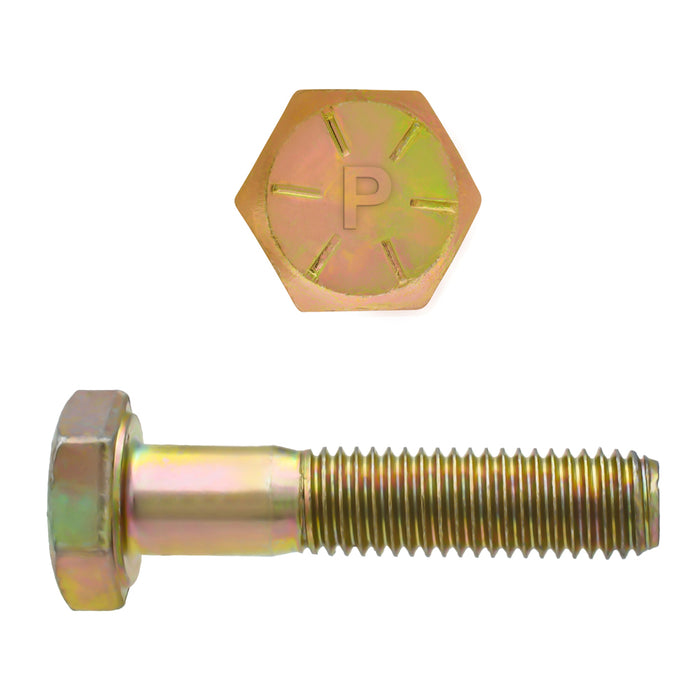 H. Paulin (680) 080-448 Paulin 5/16"-24 x 1-1/2" Hex Head Cap Screws Grade 8 UNF Zinc-Yellow PT 100 Pcs