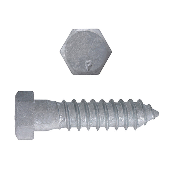 H. Paulin 854-493 Paulin 3/8" x 1-1/2" Hex Lag Bolts Steel Galvanized 100 pcs