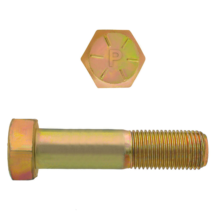H. Paulin 080-500 Paulin 3/8"-24 x 3" Hex Head Cap Screws Grade 8 UNF Zinc-Yellow PT 100 Pcs