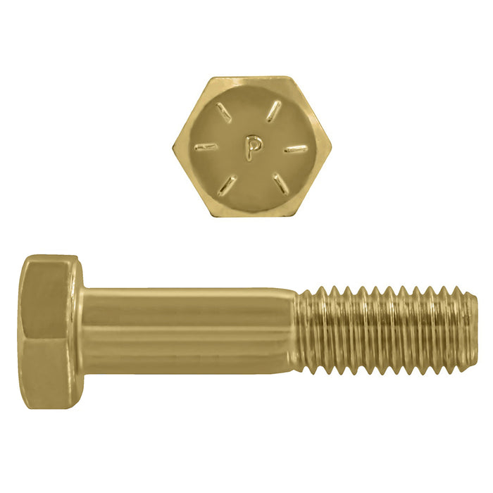H. Paulin (680) 079-499 Paulin 3/8"-16 x 2-3/4" Hex Head Cap Screws Grade 8 UNC Zinc-Yellow PT 100 Pcs