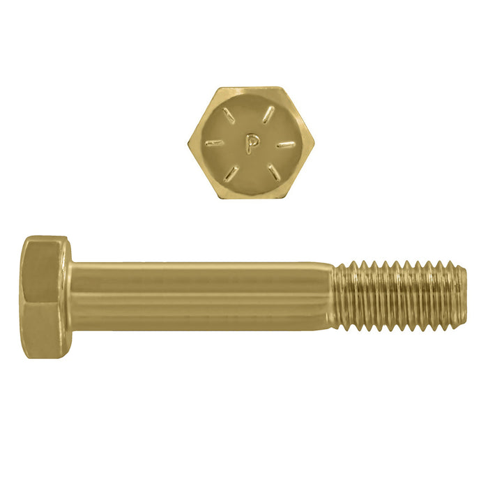 H. Paulin (680) 079-505 Paulin 3/8"-16 x 4-1/2" Hex Head Cap Screws Grade 8 UNC Zinc-Yellow PT 100 Pcs