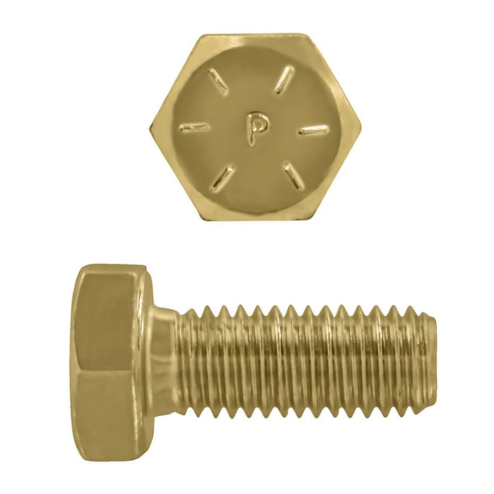H. Paulin 009-043 Paulin 5/16"-18 x 3/4" Hex Head Cap Screws Grade 8 UNC Zinc-Yellow PT 4 Pcs