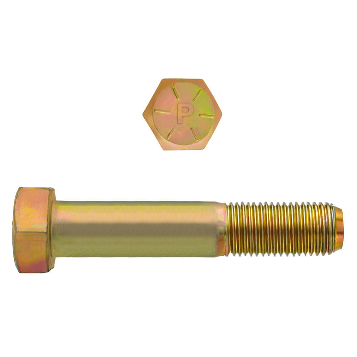 H. Paulin 080-725 Paulin 3/4"-16 x 4" Hex Head Cap Screws Grade 8 UNF Zinc-Yellow PT 20 Pcs