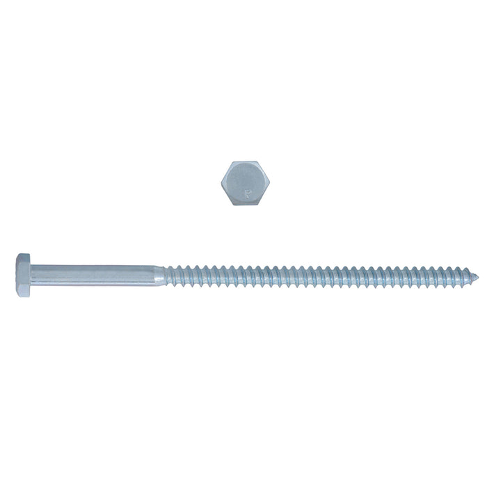 H. Paulin (680) 135-326 Paulin 1/4" x 5" Hex Lag Bolts Steel Zinc 100 pcs