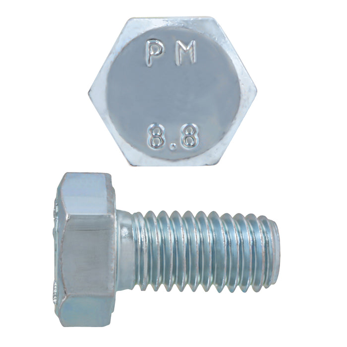 H. Paulin 009-221 Paulin M6-1.00 x 12mm Metric Hex Head Cap Screws CL 8.8 Coarse Zinc DIN933 FT 14 Pcs