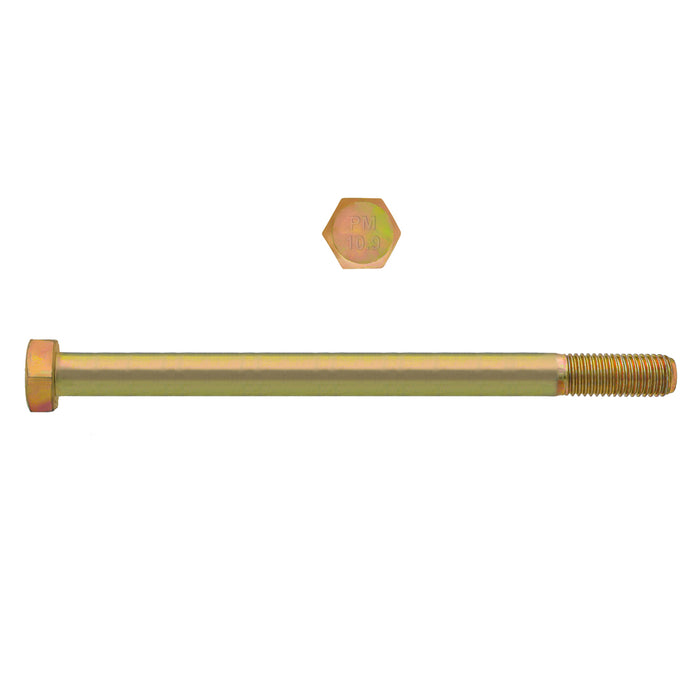 H. Paulin 613-451 Paulin M14-2.00 x 110mm Metric Hex Head Cap Screws CL 10.9 Coarse Zinc-Yellow DIN931 PT 25 Pcs