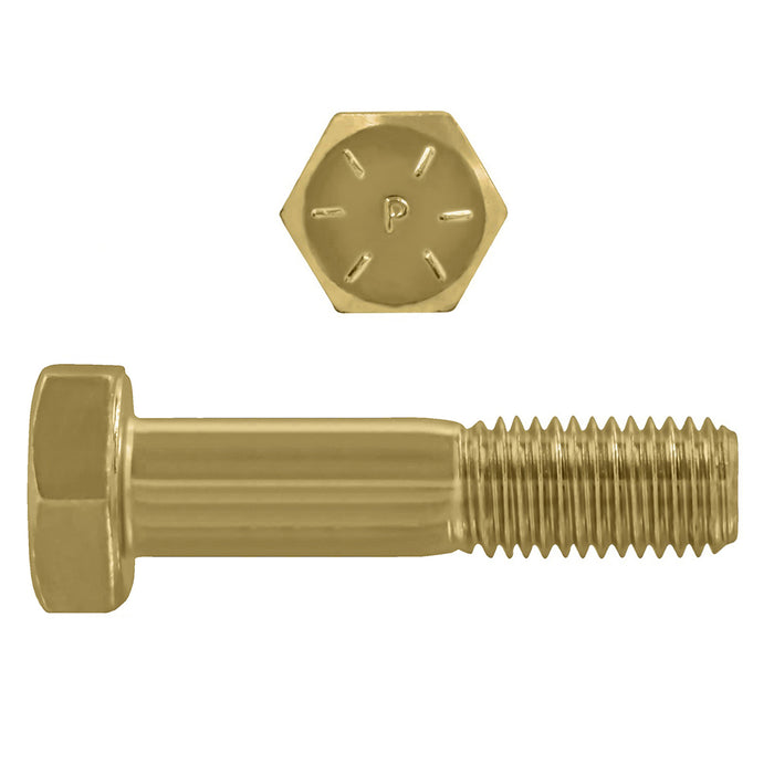 H. Paulin (680) 079-636 Paulin 9/16"-12 x 3-1/2" Hex Head Cap Screws Grade 8 UNC Zinc-Yellow PT 25 Pcs