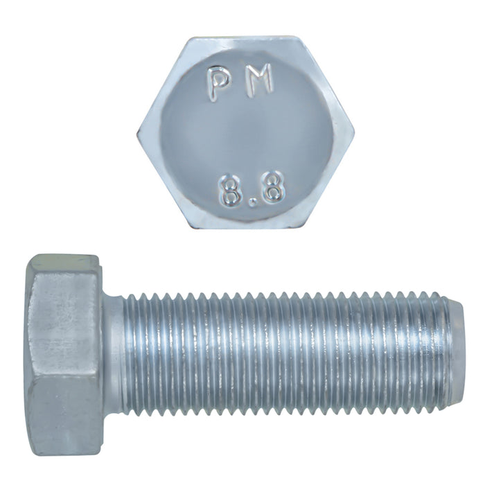 H. Paulin 609-468 Paulin M16-1.50 x 50mm Metric Hex Head Cap Screws CL 8.8 Fine Zinc DIN961 FT 25 Pcs