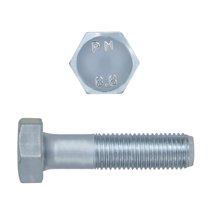 H. Paulin 009-157 Paulin M10-1.25 x 40mm Metric Hex Head Cap Screws CL 8.8 Fine Zinc DIN960 PT 1 Pc