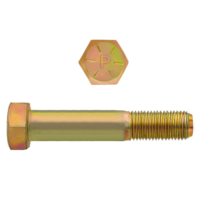 H. Paulin (680) 080-594 Paulin 1/2"-20 x 4" Hex Head Cap Screws Grade 8 UNF Zinc-Yellow PT 50 Pcs