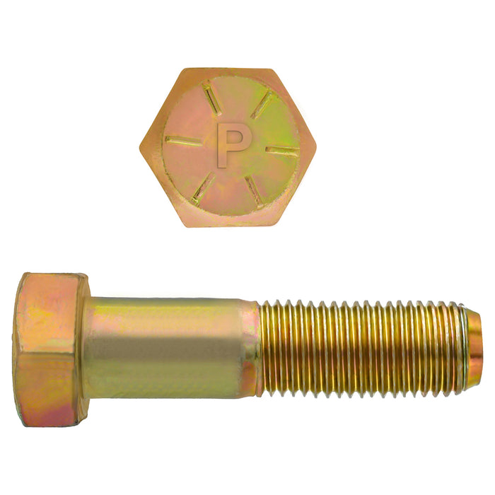 H. Paulin (680) 080-545 Paulin 7/16"-20 x 3" Hex Head Cap Screws Grade 8 UNF Zinc-Yellow PT 50 Pcs