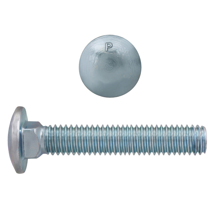 H. Paulin 129-594 Paulin 1/2"-13 x 4" Carriage Bolts Zinc Grade 2 UNC FT 50 Pcs