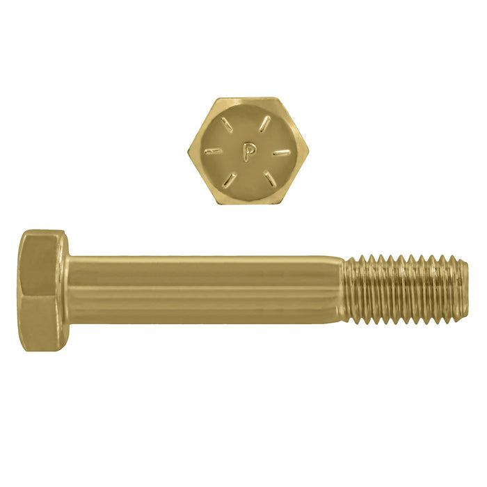 H. Paulin (680) 079-551 Paulin 7/16"-14 x 5" Hex Head Cap Screws Grade 8 UNC Zinc-Yellow PT 50 Pcs
