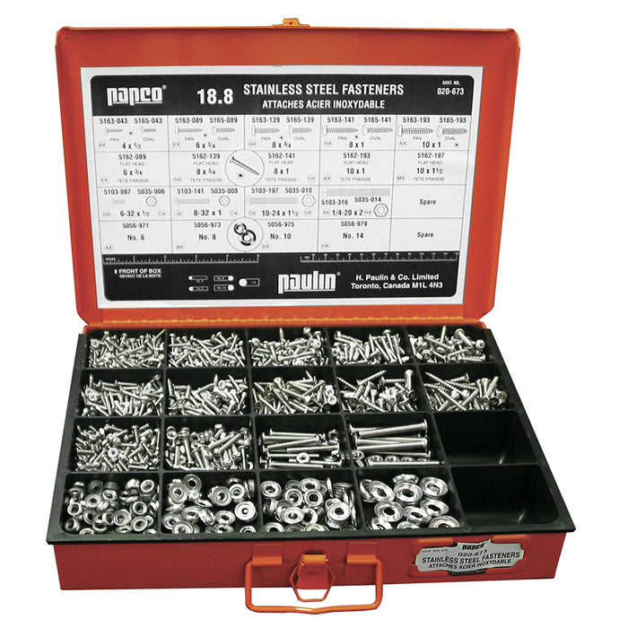 H. Paulin 020-673 Papco Assortments 18.8 Stainless 1Pcs