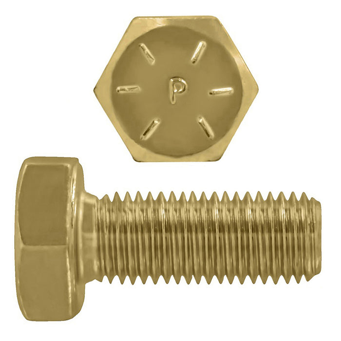 H. Paulin (680) 079-800 Paulin 1"-8 x 1-1/2" Hex Head Cap Screws Grade 8 UNC Zinc-Yellow FT 20 Pcs