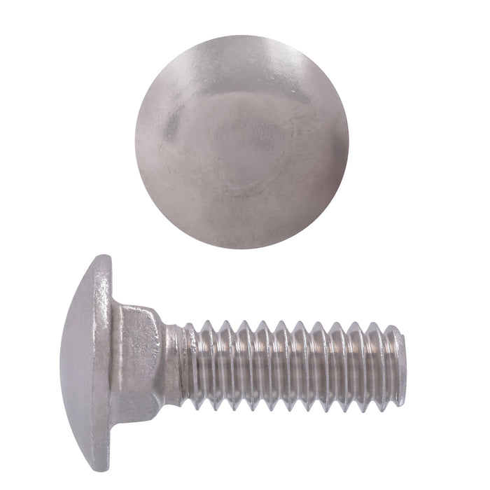 H. Paulin (680) 5002-307 Paulin 1/4"-20 x 3/4" Carriage Bolts 18.8 Stainless Steel UNC FT 100 Pcs