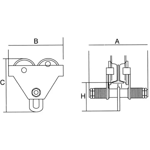 Adjustable Trolley with Safety Plates - LW553