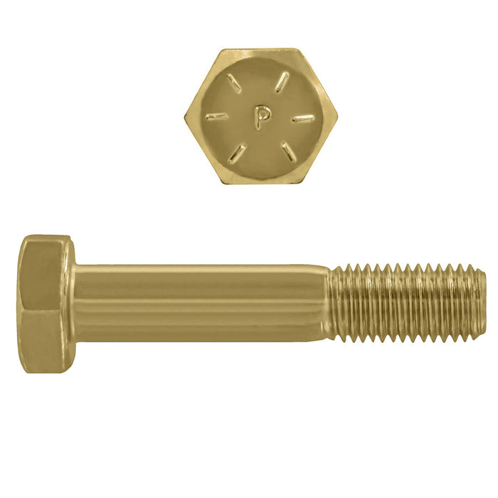 H. Paulin B079-728 Paulin 3/4"-10 x 5-1/2" Hex Head Cap Screws Grade 8 UNC Zinc-Yellow PT 45 Pcs