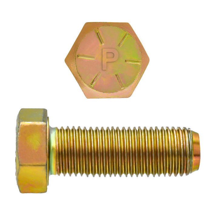 H. Paulin (680) B080-583 Paulin 1/2"-20 x 1-1/2" Hex Head Cap Screws Grade 8 UNF Zinc-Yellow FT 300 Pcs