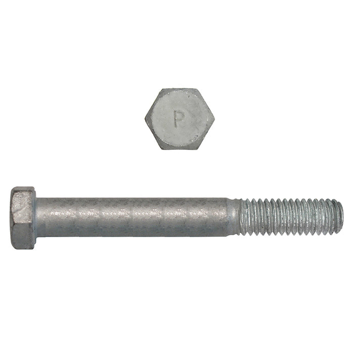 H. Paulin 850-504 Paulin 3/8"-16 x 4" Hex Head Cap Screws Grade 2 UNC Galvanized PT 100 Pcs