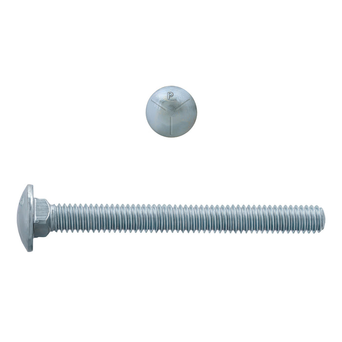 H. Paulin (680) 131-455 Paulin 5/16"-18 x 3" Carriage Bolts Zinc Grade 5 UNC FT 100 Pcs