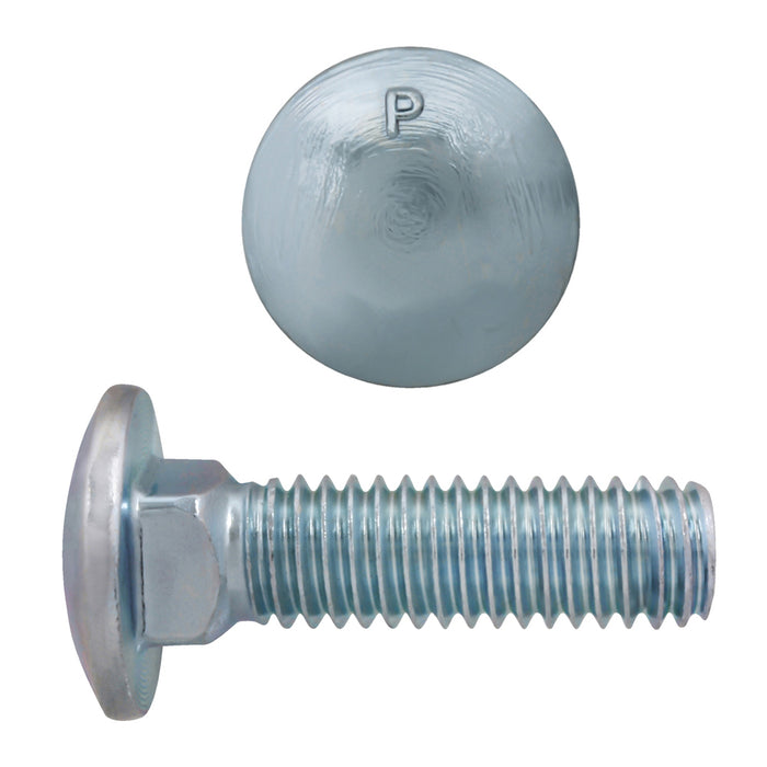 H. Paulin (680) B129-536 Paulin 7/16"-14 x 1-1/4" Carriage Bolts Zinc Grade 2 UNC FT 450 Pcs