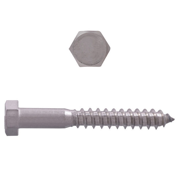 H. Paulin (680) 5003-500 Paulin 3/8" x 3" Hex Lag Bolts 18.8 Stainless Steel 25 pcs