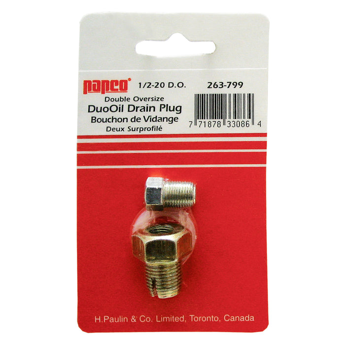 H. Paulin (680) 263-799 Papco 1/2"-20 Metric Drain & Filler Plugs Plain 1Pcs