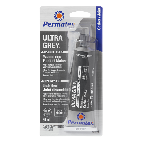 Permatex 59903 PERMATEX ULTRA GREY GASKET MAKER 599BR 80ML CARDED TUBE.