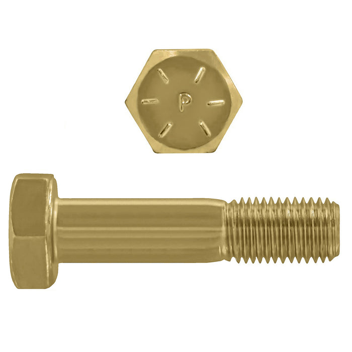H. Paulin B079-813 Paulin 1"-8 x 5" Hex Head Cap Screws Grade 8 UNC Zinc-Yellow PT 25 Pcs