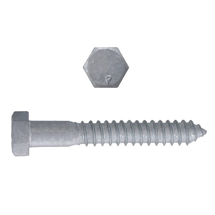 H. Paulin 854-453 Paulin 5/16" x 2-1/2" Hex Lag Bolts Steel Galvanized 100 pcs