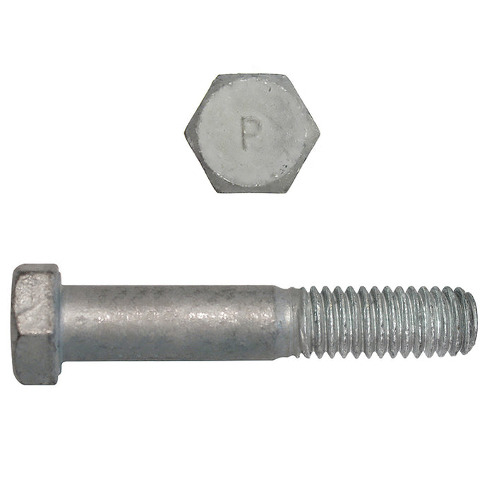 H. Paulin (680) 850-318 Paulin 1/4"-20 x 2-1/2" Hex Head Cap Screws Grade 2 UNC Galvanized PT 100 Pcs