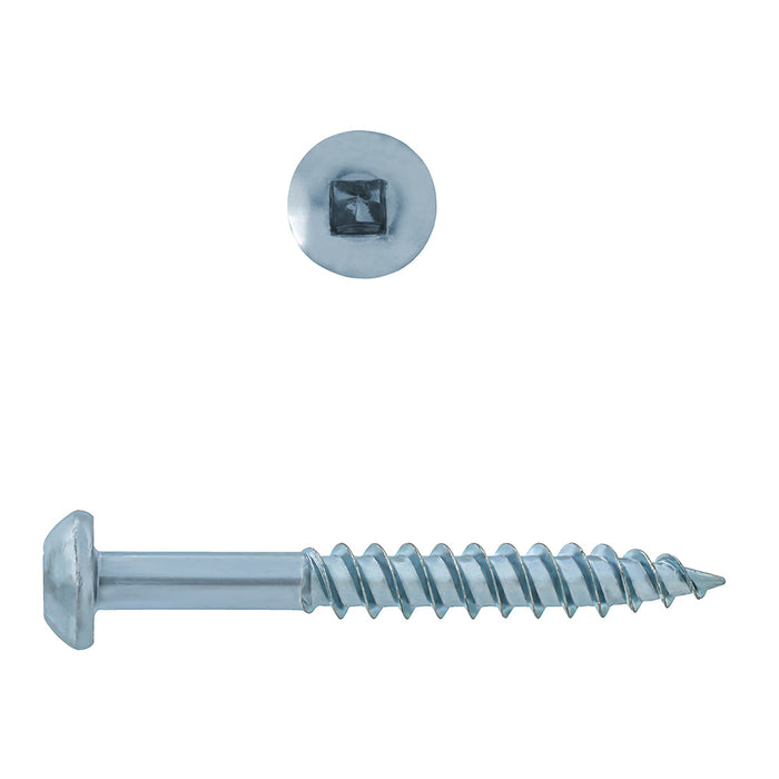 H. Paulin 198-195 Paulin No.10 X 1-1/4" Round Square Head Wood Screws Zinc 100pcs