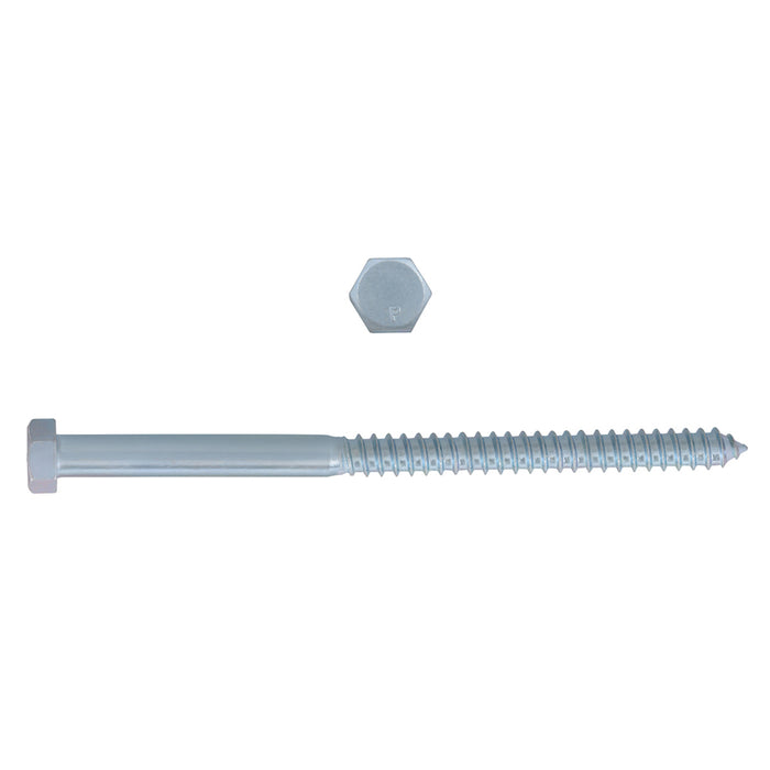 H. Paulin B135-603 Paulin 1/2" x 8" Hex Lag Bolts Steel Zinc 90 pcs