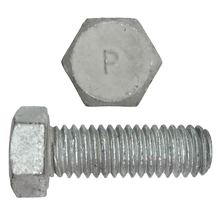 H. Paulin (680) B850-491 Paulin 3/8"-16 x 1-1/4" Hex Head Cap Screws Grade 2 UNC Galvanized FT 800 Pcs