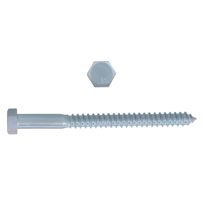 H. Paulin (680) B135-599 Paulin 1/2" x 6" Hex Lag Bolts Steel Zinc 125 pcs