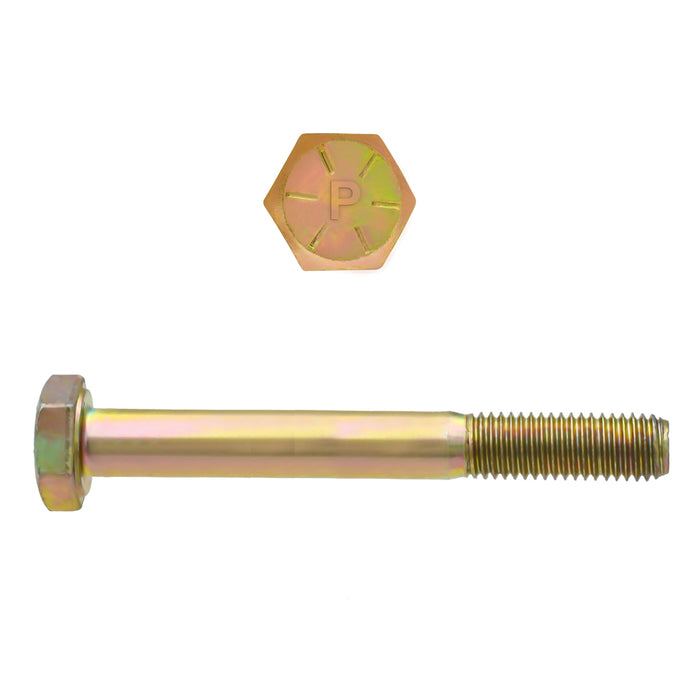 H. Paulin 080-320 Paulin 1/4"-28 x 3" Hex Head Cap Screws Grade 8 UNF Zinc-Yellow PT 100 Pcs