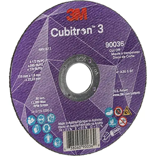 Cubitron™ 3 Cut-Off Wheel Max. RPM - 7100304006