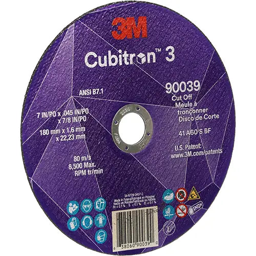 Cubitron™ 3 Cut-Off Wheel Max. RPM - 7100313189