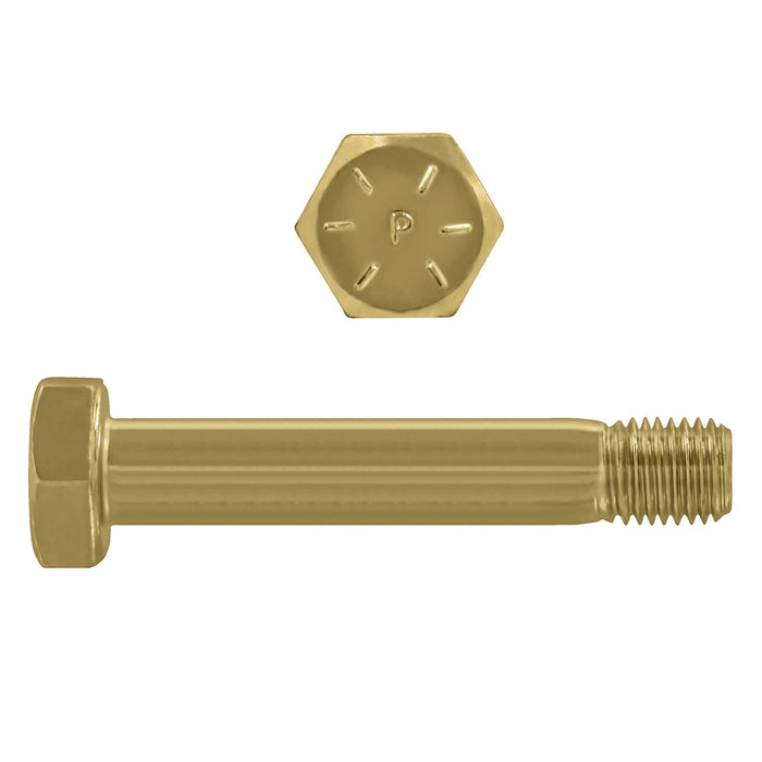H. Paulin (680) 079-778 Paulin 7/8"-9 x 7-1/2" Hex Head Cap Screws Grade 8 UNC Zinc-Yellow PT 10 Pcs