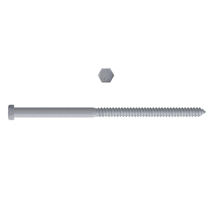 H. Paulin (680) 854-509 Paulin 3/8" x 6" Hex Lag Bolts Steel Galvanized 50 pcs