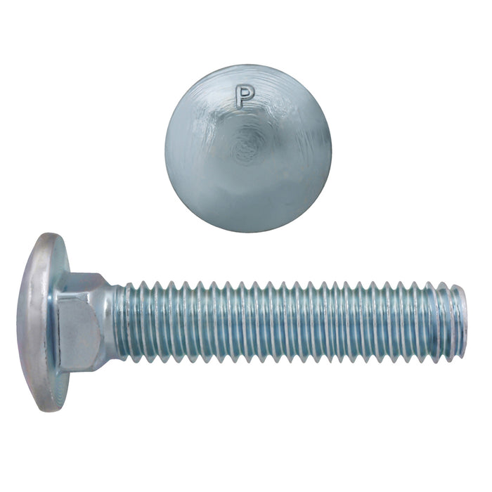 H. Paulin 129-590 Paulin 1/2"-13 x 3" Carriage Bolts Zinc Grade 2 UNC FT 50 Pcs