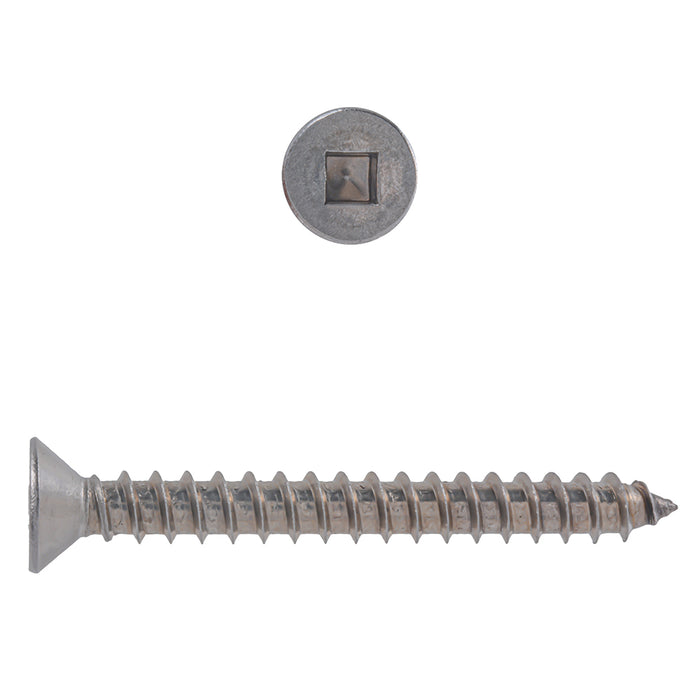 H. Paulin (680) 5162-257 Paulin No.12 X 2" Flat Square Head Tapping Screws 18.8 Stainless Steel 100pcs