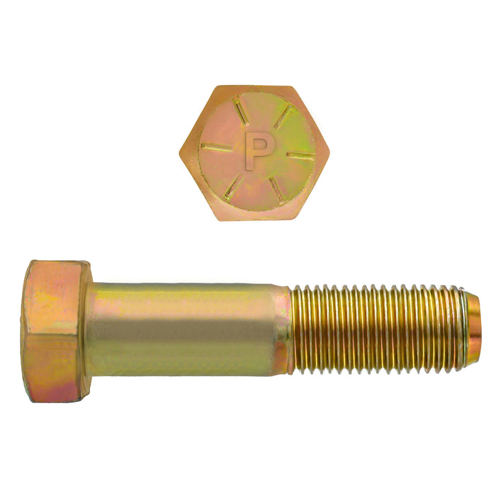 H. Paulin (680) 080-590 Paulin 1/2"-20 x 3" Hex Head Cap Screws Grade 8 UNF Zinc-Yellow PT 50 Pcs