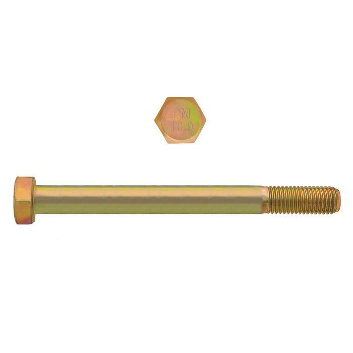 H. Paulin 613-449 Paulin M14-2.00 x 90mm Metric Hex Head Cap Screws CL 10.9 Coarse Zinc-Yellow DIN931 PT 25 Pcs