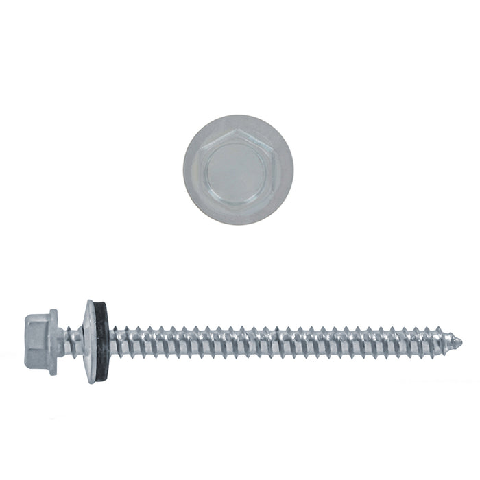 H. Paulin 537-604 Paulin No.10 X 1-1/2" Hex Washer Head Roofing Screws Zinc 100pcs
