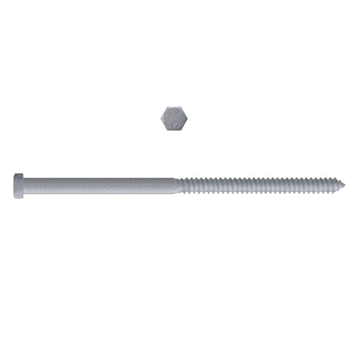 H. Paulin (680) 854-511 Paulin 3/8" x 7" Hex Lag Bolts Steel Galvanized 50 pcs