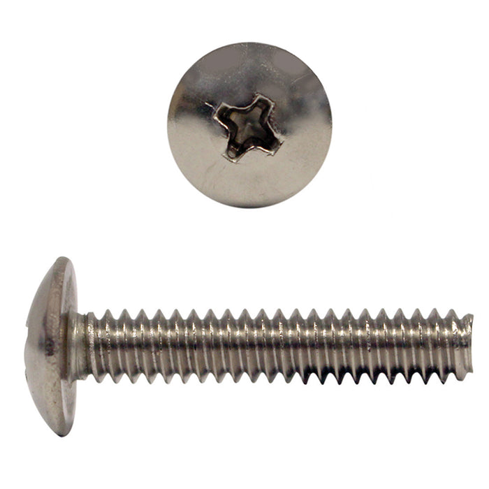 H. Paulin (680) 5115-085 Paulin No.6-32 X 3/8" Truss Phillips Head Machine Screws 18.8 Stainless Steel 100pcs