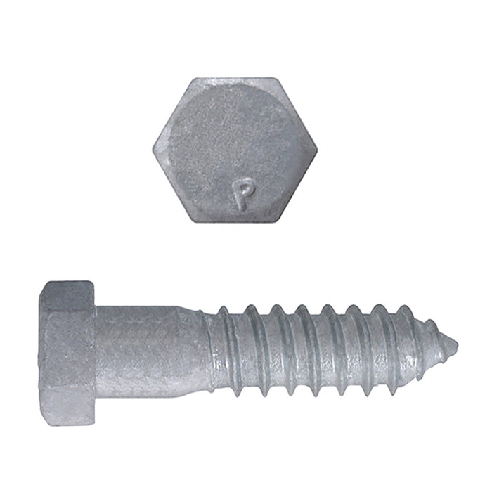 H. Paulin (680) 854-588 Paulin 1/2" x 2-1/2" Hex Lag Bolts Steel Galvanized 50 pcs